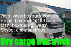 Dry cargo box truck